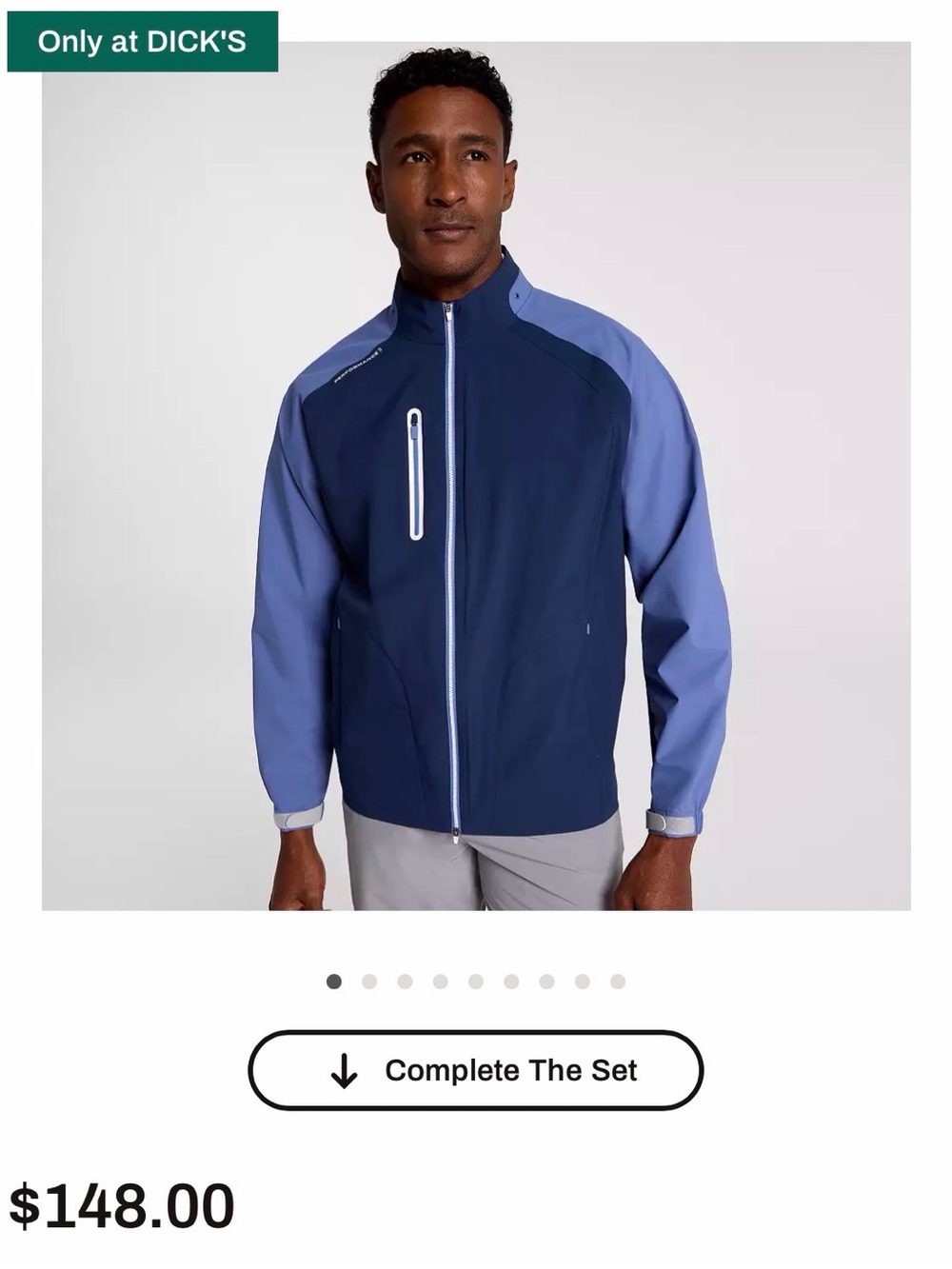 Walter Hagen Navy and Periwinkle Performance Softshell Jacket